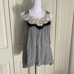Y2K Pretty Good Gray Ruffled Tank Top